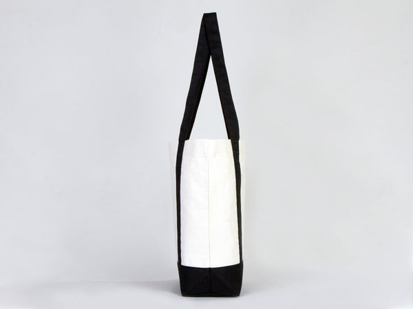 Large Trend Canvas Shopping Bag with Black Handle, 16"W x 14"H x 5"L, Large Tote Bag 12 Oz, Personalized