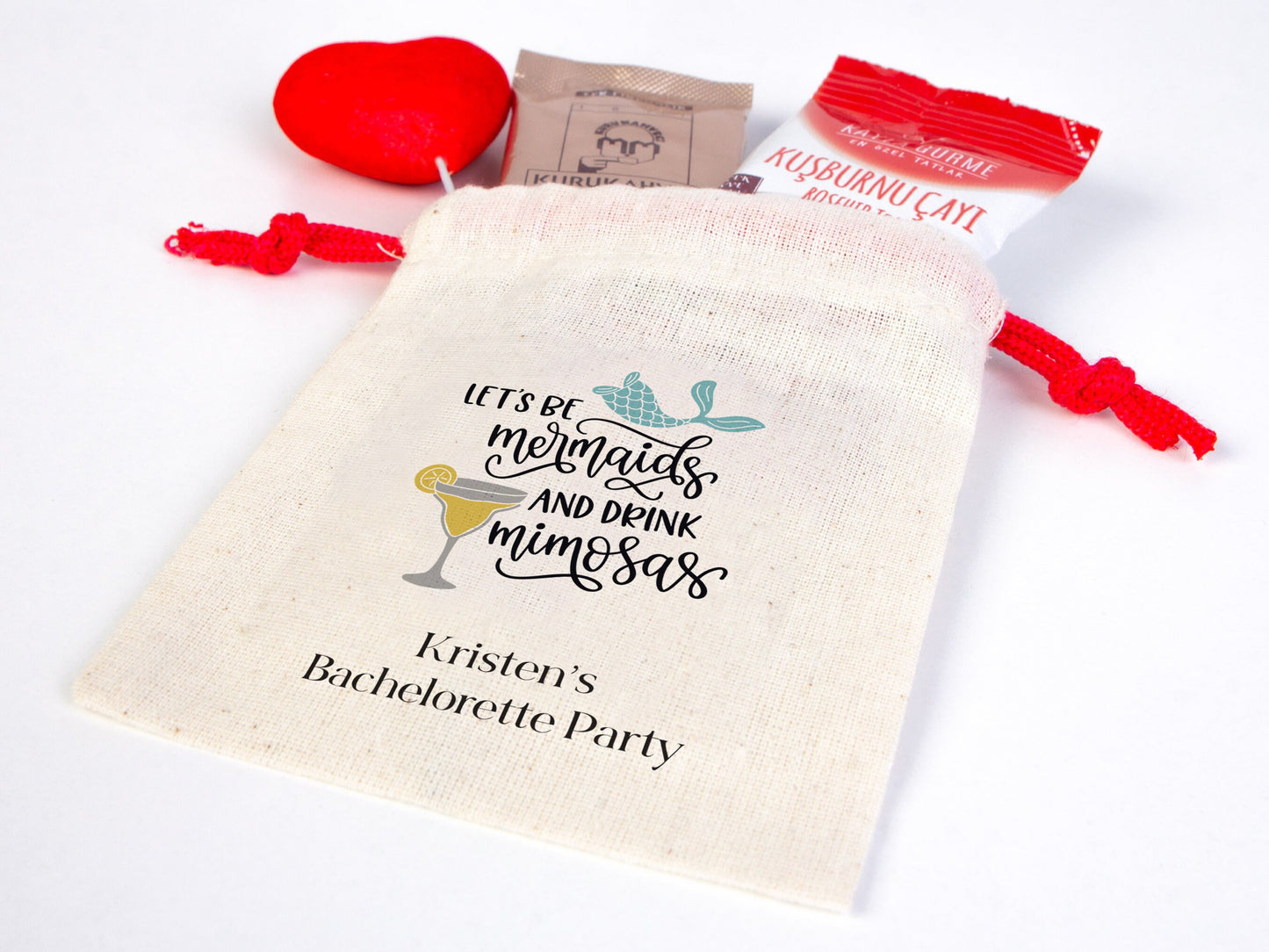 Bachelorette Party Bags 4"W x 5"H (10 cm x 13 cm) Hangover Survival Kit Pouches - Custom Hangover Recovery Bags