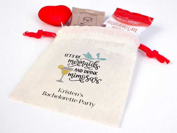 Bachelorette Party Bags 4"W x 5"H (10 cm x 13 cm) Hangover Survival Kit Pouches - Custom Hangover Recovery Bags