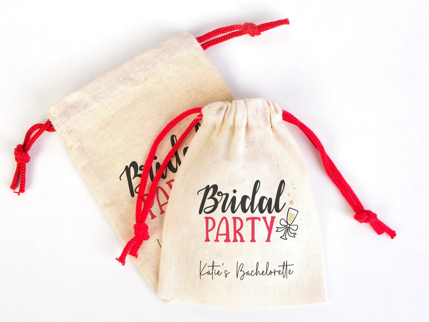 Bridal Party Bags, 4"W x 5"H (10 cm x 13 cm) Hangover Survival Kit Bags - Bachelorette Party Pouches -  Custom Hangover Bags