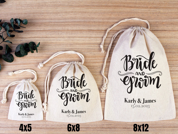 Bride And Groom Bag, Recover Kit Bags -  Custom With Your Name Or Design, Bachelorette Party, The Groom The Bride Personalized