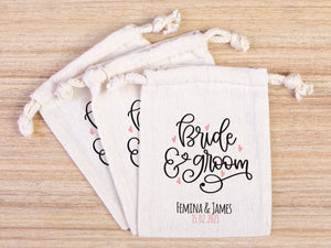 Personalized Bride & Groom Bags – Custom Wedding Party Tote with Name or Design – Bachelorette & Bridal Party Gift Bag