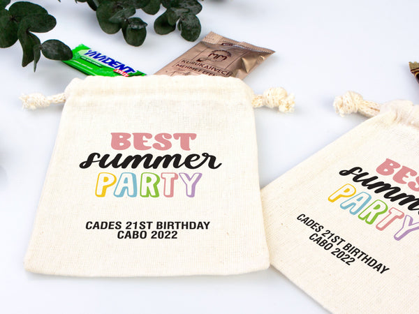 Best Summer Party Birthday Bags Party Recovery Survival Kit Bags - Custom Name Hangover Bags - Birthday Party - Custom Text or Photo
