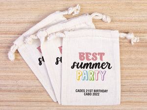 Best Summer Party Birthday Bags Party Recovery Survival Kit Bags - Custom Name Hangover Bags - Birthday Party - Custom Text or Photo