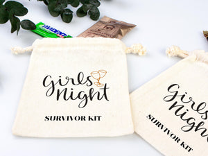 Girl's Night Survivor Kits, Oh Shit Kit hangover Bag, Recover Kit Bags, Custom  With Your name or Design, Bachelorette Party, Girls Trip