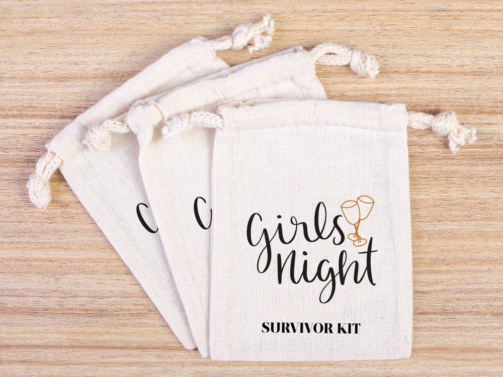 Girl's Night Survivor Kits, Oh Shit Kit hangover Bag, Recover Kit Bags, Custom  With Your name or Design, Bachelorette Party, Girls Trip