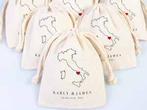 Italy Wedding Recover Kit Bags,  Italian Wedding Favor Bag, Custom With Your name or Design, Bachelorette Party