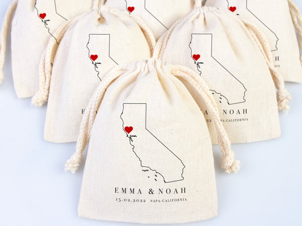Napa Valley Wedding Tote Bag -  Napa Wedding Favor Bag - Napa Valley Wedding Tote - Custom With Your Name Or Design - California Wedding Tote