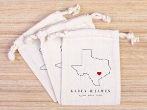 Customized Texas Wedding Welcome Bag - Texas Party Favor Bags - Texas Wedding Tote - Custom With Your name or Design