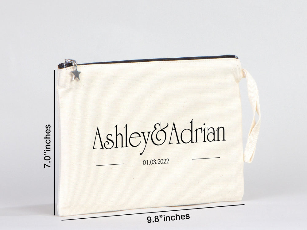 Wedding Clutch Bag – Personalized Cotton Bridal Clutch Gift