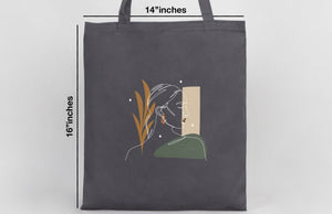 Custom Gray Cotton Tote Bag 14"x16" – Eco-Friendly Personalized Logo, Gift & Promotional Bag
