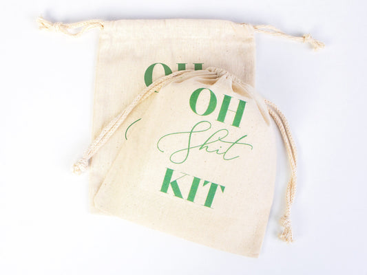 Oh Shit Kit, Hangover Kit, Bachelorette Party, Survival Kits, Hangover Kits, Custom Handmade Hangover Pouch Bag, Organic Pouches