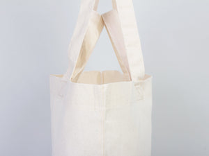 Custom Printed Cotton Grocery Tote Bag – 19"W x 16"H x 4"D Reusable Double Handle Shopping Bag