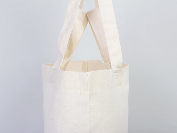Custom Printed Cotton Grocery Tote Bag – 19"W x 16"H x 4"D Reusable Double Handle Shopping Bag