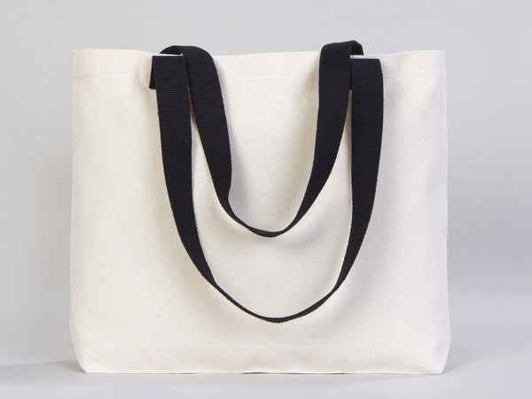 Custom Canvas Tote Bag with Logo – 18"W x 14"H x 3"L | Wholesale Promotional Bags