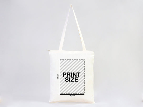 Custom Tote Bags with Zipper – 14"x16" Cotton Cloth Bags, Wholesale Options