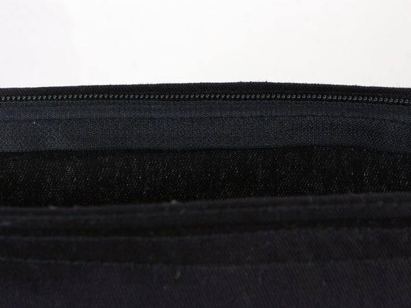 Gabardine Tote Bags With Zipper – Black 14"W x 16"H Custom Cotton Promotional Bags