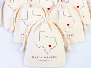Customized Texas Wedding Welcome Bag - Texas Party Favor Bags - Texas Wedding Tote - Custom With Your name or Design