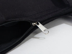 Gabardine Tote Bags With Zipper – Black 14"W x 16"H Custom Cotton Promotional Bags