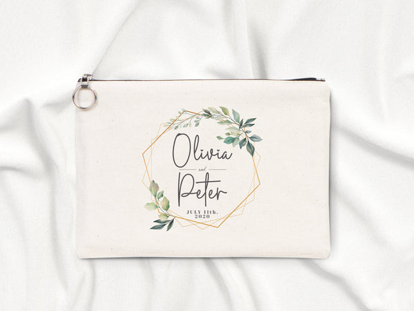 Personalized Wedding Clutch Bag  12"W x 8"H - 27 Different Designs, Cotton,