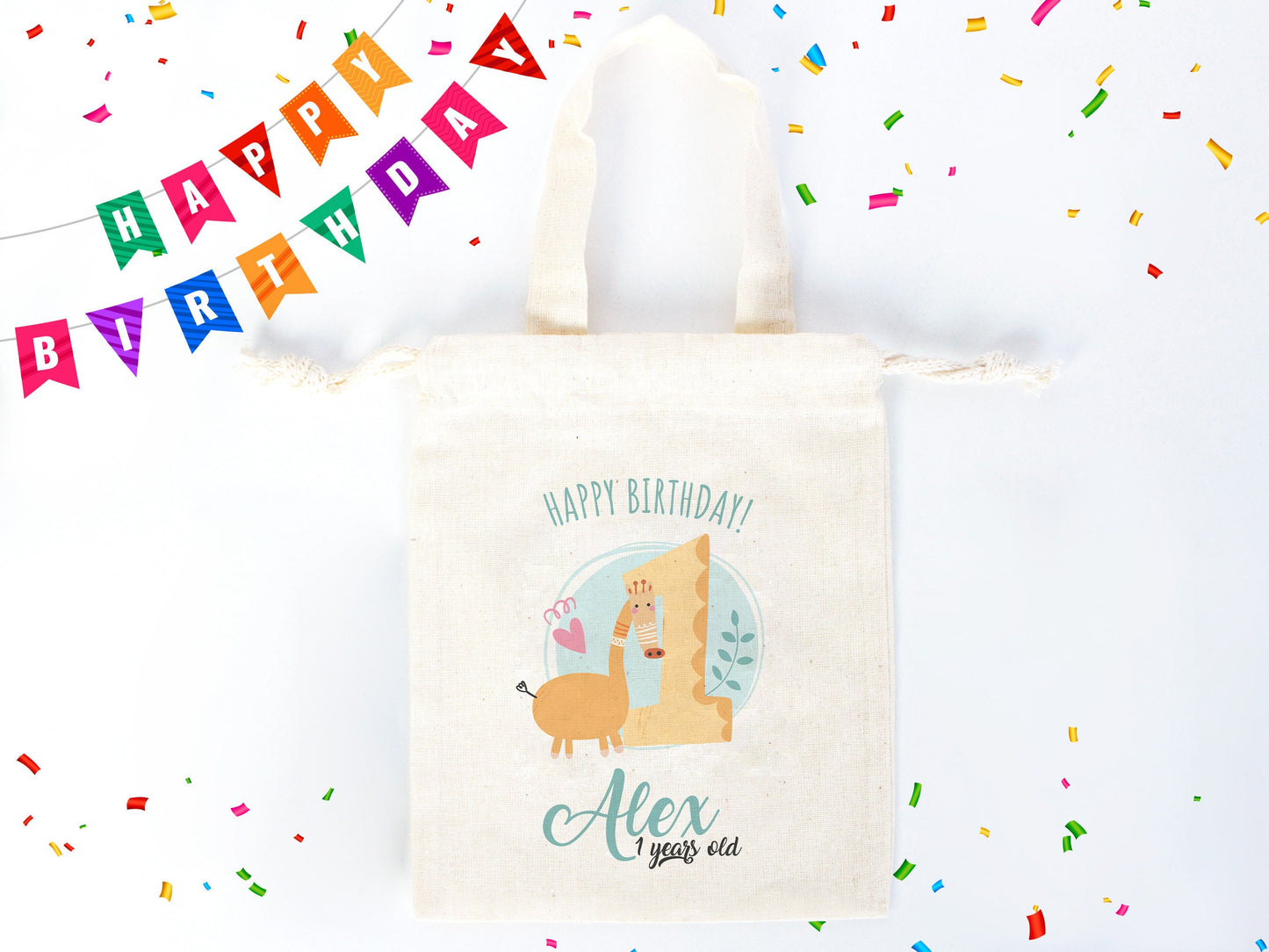 Customized Pouch Bags - Pouch Bags 6"W x 8 "H  (15.5cm x 20cm) - Personalized Custom Name Birthday Favor Bags 27 Different Designs