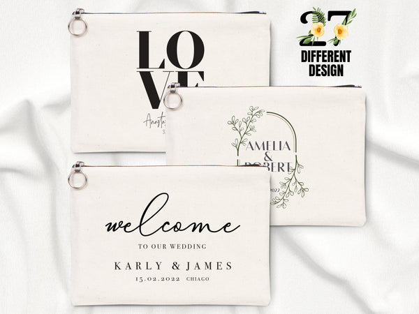 Personalized Wedding Clutch Bag  12"W x 8"H - 27 Different Designs, Cotton,