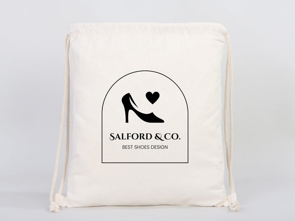 Custom Drawstring Bags - Material: 5oz Canvas, Personalized Eco-Friendly Backpacks, Logo-Printed Cotton, Personalized Cotton Pack