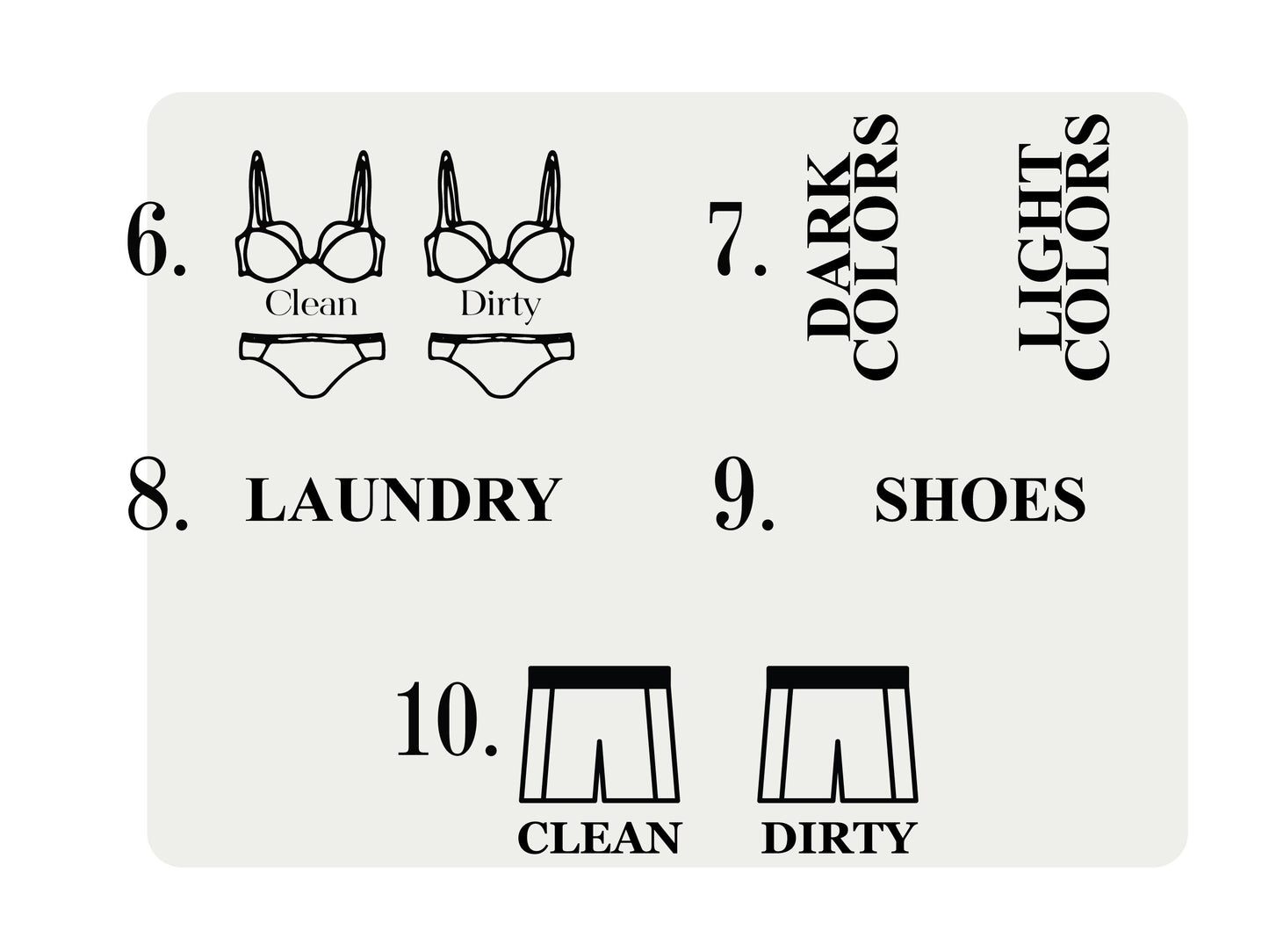 Clean and Dirty Underwear Travel Bags -  Overnight Laundry Bag Set | Lingerie & Laundry Organizer