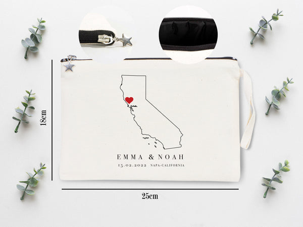 Wedding Clutch, 10"W x 7"H  France Custom Wedding Clutch Bag, Italy Bridesmaid Gift, Personalized Wedding