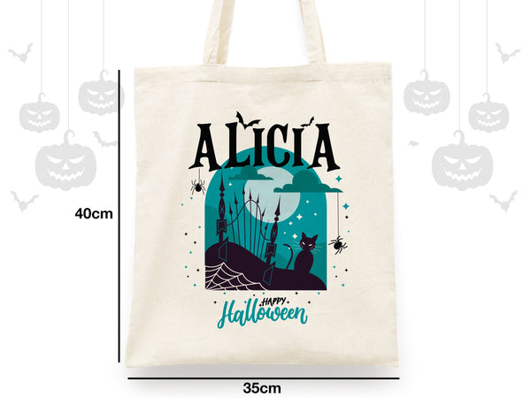 Personalized Halloween Trick-or-Treat Bags – Custom Candy Bags with Name for Kids, Halloween Gift & Treat Bags