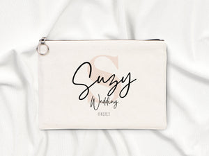 Personalized Wedding Clutch Bag  12"W x 8"H - 27 Different Designs, Cotton,