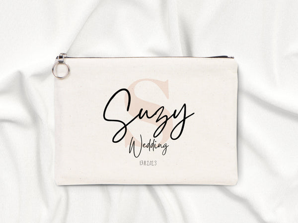 Personalized Wedding Clutch Bag  12"W x 8"H - 27 Different Designs, Cotton,