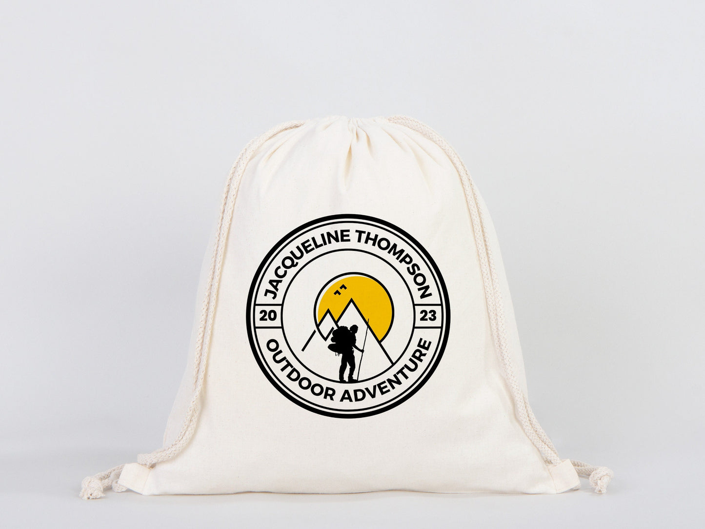 Custom Drawstring Bags, Personalized Eco-Friendly Backpacks, Logo-Printed Cotton, Personalized Cotton Pack