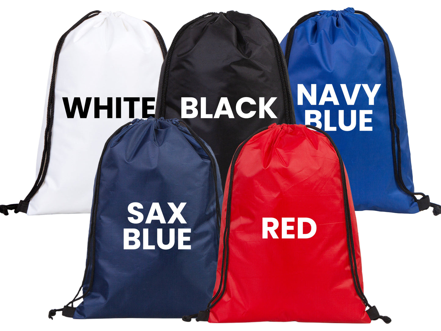 Custom Drawstring Bag, 5.5"W x 7"H (15 cm x 18 cm)  Personalized Drawstring Backpack, Summer Camp Bag, Sports Bag