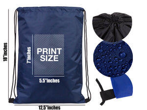 Imperteks Drawstring Backpack 13W x 18H – Personalized Sports Bag, Custom Summer Camp Bag, Gym or School Bag