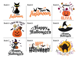 Personalized Halloween Drawstring Pouch Bag – 6"x8" Trick or Treat Candy Bag with Name, Spooky Basket Alternative, 27 Designs
