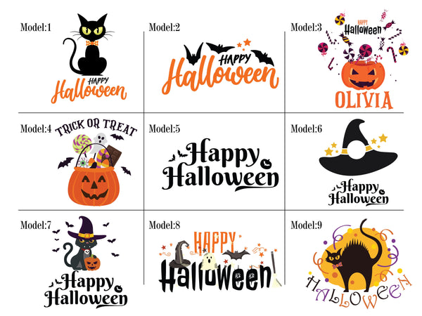Personalized Halloween Drawstring Pouch Bag – 6"x8" Trick or Treat Candy Bag with Name, Spooky Basket Alternative, 27 Designs