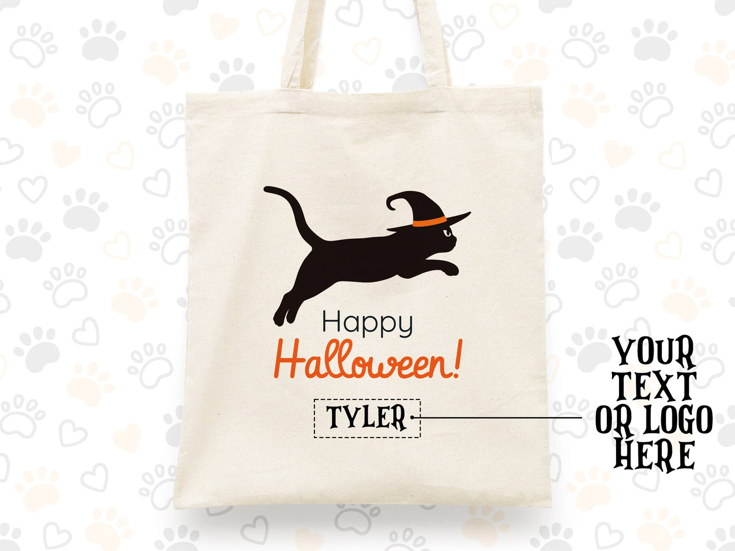 Halloween Gift Bags with Pumpkin, Candy Tote Bag, Personalized Halloween Purse, Trick Or Treat, Kids Candy Bags İdea, Decor, Halloween Unique