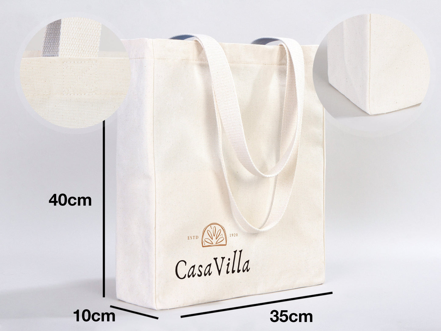 Personalized Canvas Tote Bags, 16"W x 14"H x 5"L (40 cm x 35 cm x 12 cm) Printed Wholesale Cotton Bags With Your Logo, Customizable With Your Logo