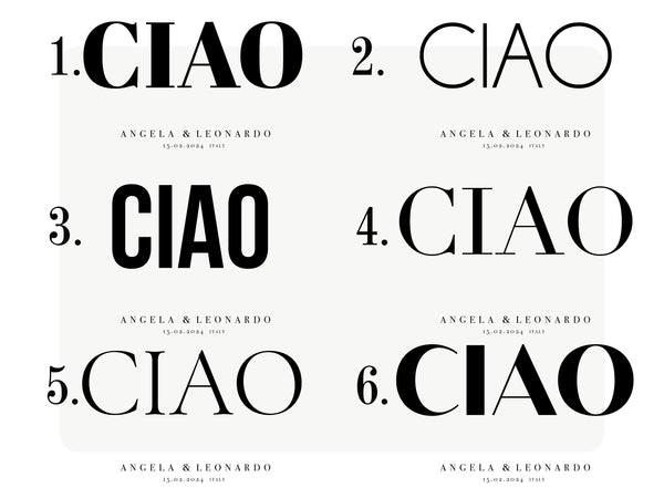 Ciao Tote Bag  -  Italy Wedding Tote Bag, Custom Wedding Totes, Wedding Welcome Bag