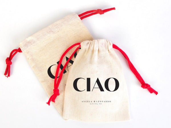 Italy Hangover Kit Bags, 4"W x 5"H (10 cm x 13 cm) Italy Wedding Favor Bag, Italian Wedding, Survival Kit Pouch, Wedding Bags, Custom Hangover Bags