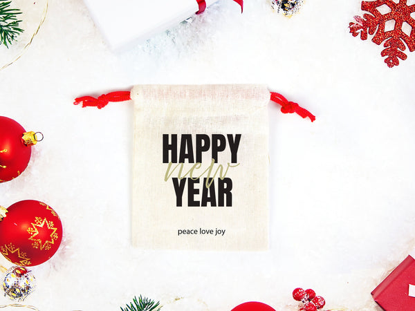 Personalized Happy New Year Gift Bag, New Year's Eve Party Favor, Custom New Year Bag, Add Logo & Text, New Year's Survival Kit, Hangover Kit