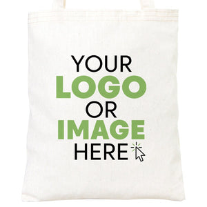 Custom Cotton Tote Bag 12"W x 14"H Personalized Shoulder Totes, Promotional Tote Bag