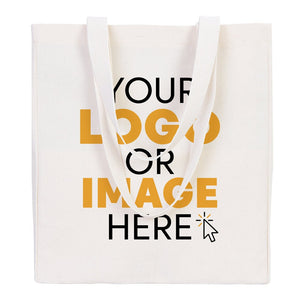 Personalized Canvas Tote Bags – 16"W x 14"H x 5"L Custom Logo Cotton Bags