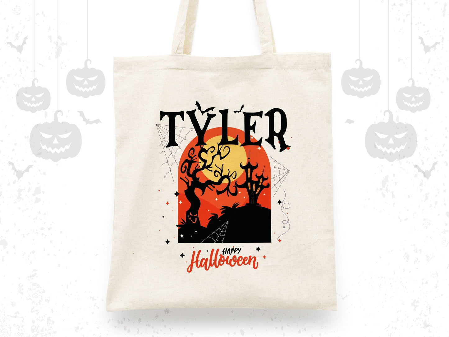 Personalized Halloween Trick-or-Treat Bags for Kids - Custom Candy Bags with Name - Halloween Bags for Kids - Halloween Gift Bags