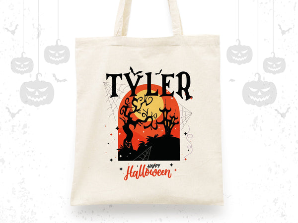 Personalized Halloween Trick-or-Treat Bags – Custom Candy Bags with Name for Kids, Halloween Gift & Treat Bags