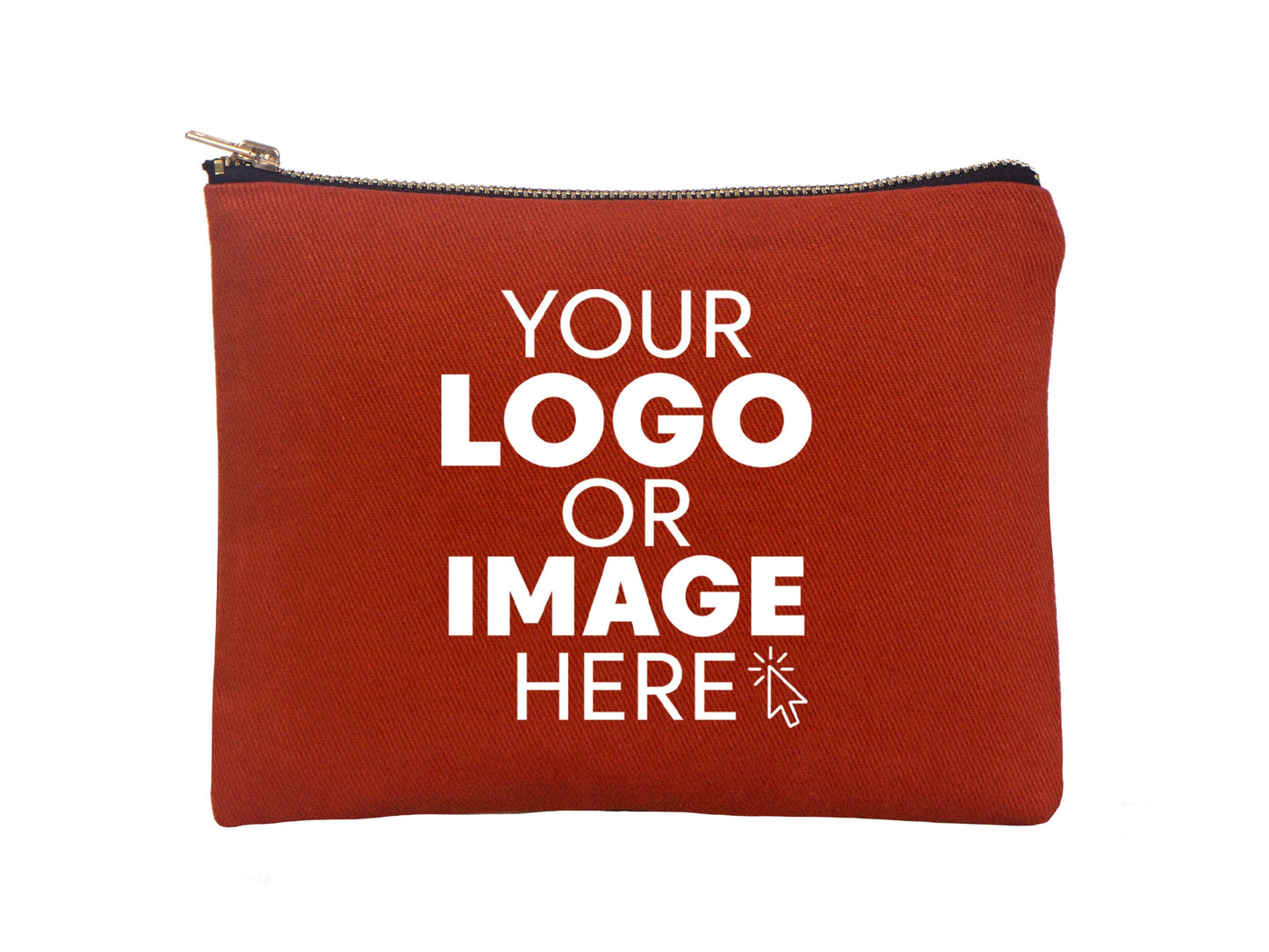 Clutch Bag 8"W x 6"H (21 cm x 15 cm) , Makeup Bag Bridesmaid Cosmetic Bag , Personalized Clutch Bag, Zip Pouch Bag, Print Your Logo