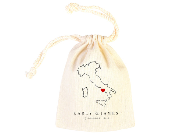 Italy Wedding Recover Kit Bags,  Italian Wedding Favor Bag, Custom With Your name or Design, Bachelorette Party