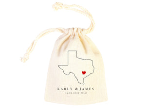 Customized Texas Wedding Welcome Bag - Texas Party Favor Bags - Texas Wedding Tote - Custom With Your name or Design
