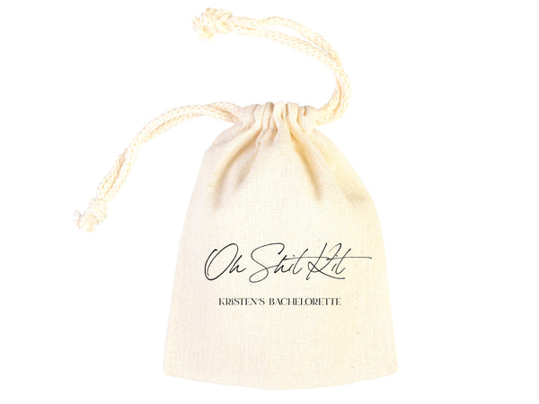 Oh Shit Kit, Bachelorette Party, Survival Kits, Hangover Kits, Custom Handmade oh shit kit Pouch Bag, Organic Pouches